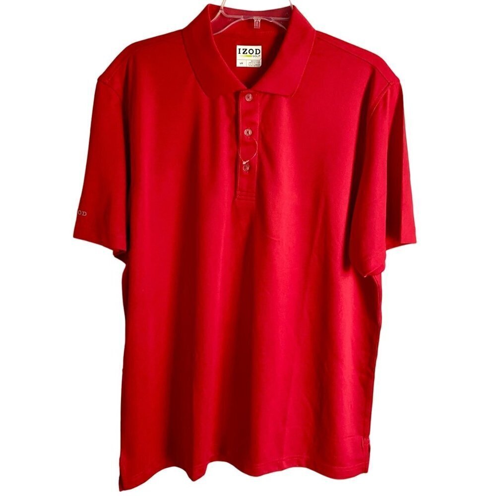IZOD Golf Solid Red Polo Shirt Men's Size Large New NWOT